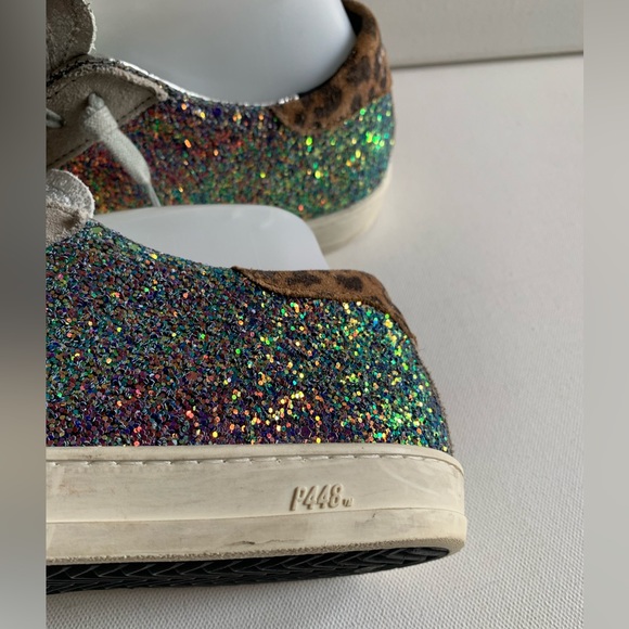 ❌SOLD❌P448 John Iridescent Glitter Low Top Sneakers Womens ✨RARE FIND✨ US 7. - Picture 9 of 16